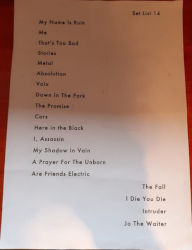 Gary Numan Coventry Setlist 2019
